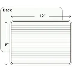SCRIBBLEDO Music Staff Dry Erase Board 9"x12" &ndash; Reusable Music Notation Whiteboard for Students, Teachers & Classroom Learning