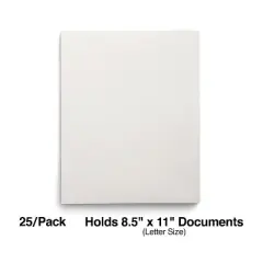 Staples School Grade 2 Pocket Folder White 25/Box (50760/27537-CC)