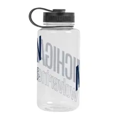 NCAA Michigan Wolverines Portable Drinkware - 38oz: Plastic Water Bottle, 9" Height