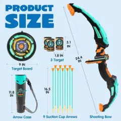 Joyfy Bow and Arrow Set with LED Lights for Kids, Archery Toy Set for Kids Indoor and Outdoor Hunting Play, Gifts for Boys & Girls Ages 3-12