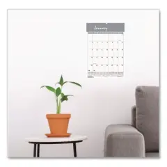 Bar Harbor Recycled Wirebound Monthly Wall Calendar, 8.5 x 11, White/Blue/Gray Sheets, 12-Month (Jan-Dec): 2026
