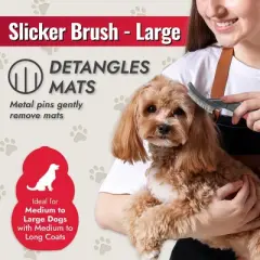 KONG Non-Slip Grip Large Slicker Dog Grooming Brush