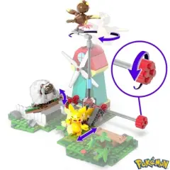 MEGA Pokemon Countryside Windmill with Action Figures, Building Set (240 pc)