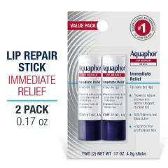 Aquaphor Lip Balm Repair Stick for Chapped Lips - 2pk/.34oz