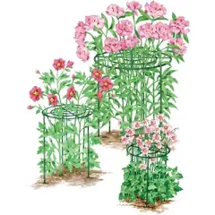 Heavy Duty 12" Grow Through Flower and Plant Supports, Set of 3 - Gardener's Supply Co.