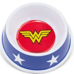 Buckle-Down Single Melamine Pet Bowl - 7.5 (16oz) - DC Comics Wonder Woman Icon + Stars