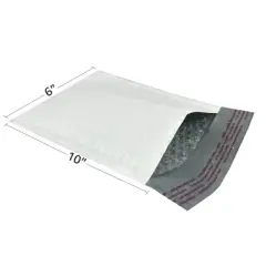 UOFFICE Pack of 100 Poly Bubble Mailer Bags 6"x10"- #0 Pouches