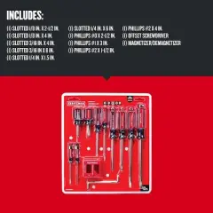 Craftsman  Screwdriver Set,Phillips,Slotted,12 pcs. CMHT65044