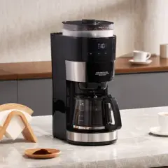 VEVOR Coffee Maker with Grinder, 10 Cup Coffee Machine, Grind and Brew Coffee Maker with 3 Brew Strength Control, Drip Coffee Maker
