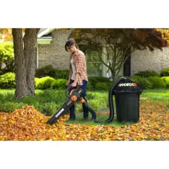 Worx WG524 12 Amp TRIVAC 3-in-1 Electric Leaf Blower/Mulcher/Vac with Leaf Collection System