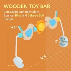 Impresa Wooden Toy Bar For Baby Bjorn Bouncer to Fascinate Your Child - Wooden Toys for Babies for Development of Motor Skills
