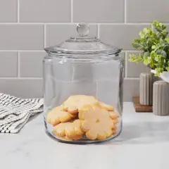 138oz Glass Jar and Lid - Threshold&trade;: Clear Glass Container, Cookie & Candy Storage, Hand Wash, 9.54" Height