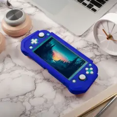 Insten Case For Nintendo Switch Lite Built-in Screen Protector Rugged Front and Back Full Protective Cover with Ergonomic Hanp Grip, Blue