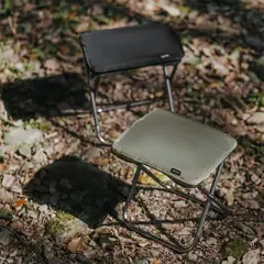 Naturehike,Folding Camping Stool,Portable Mini Camping Chair, Lightweight Aluminium Alloy Chair, Small Backpacking Stool with Thickened Seat Cushion