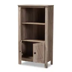 51.8" 3 Tier Derek Wood Bookcase Oak - Baxton Studio