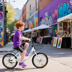 INFURNIC Bicycles 20 Inch Kids Bike for Boys and Girls Coaster and V-Brakes Lightweight Steel Frame, White, 55.9"*21.2"*31.5"