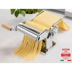 Imperia IPasta Classic Pasta Maker-100% Made in Italy- Pasta Machine with Durable Steel Construction- Cutter Attachment Accessory, Manual Roller
