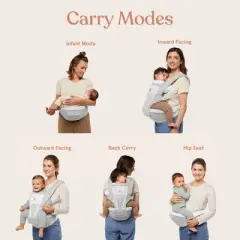 Ergobaby Alta 2-in-1 All Carry Positions Baby Carrier and Hip Seat