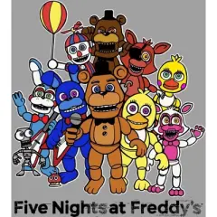 Five Nights At Freddy's Full Cast Boy's Heather Grey T-shirt