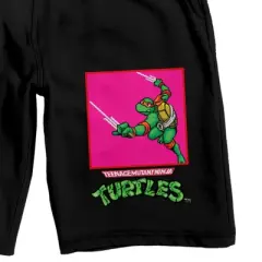 Tmnt Classic Cartoon Raphael Men's Black Sleep Pajama Shorts