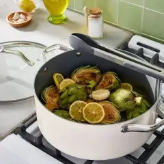 8qt Nonstick Ceramic Coated Aluminum Wide Stock Pot - Figmint&trade;
