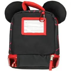Disney Minnie Mouse Dual Compartment w/Ears & Bow Insulated Lunch Tote Red