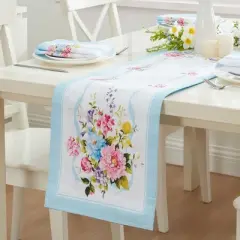 Rose Cottage Engineered Table Runner - Multicolor - 13x70 - Elrene Home Fashions