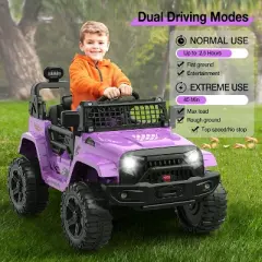 12V Electric Ride Car for Kids with Remote Control,Music Player, Spring Suspension