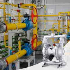 VEVOR Air Operated Double Diaphragm Pump, 44GPM, Max 115PSI Air Waste Oil Pneumatic Transfer Pump with 2 Extra Diaphragms, Grey