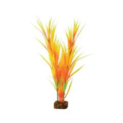 GloFish Orange and Yellow Large Fluorescent Under Blue LED Light Decor Aquarium Plant