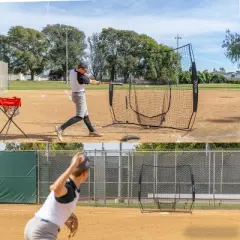 GoSports Team Tone Baseball & Softball Practice Hitting & Pitching Training  Net in Team Colors