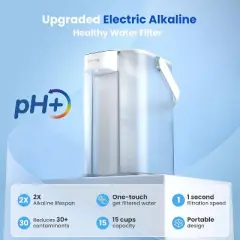 Waterdrop Alkaline Electric Water Filter Pitcher with 1 Extra Replacement Filter