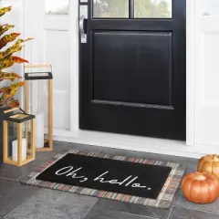 1'6"x2'6" Oh Hello Doormat Black - Threshold&trade;