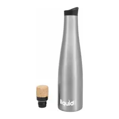 Wine Carafe - Water Bottle, 750 ml, Double-wall stainless, Silver