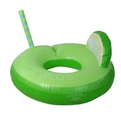 Swimline 41" Inflatable Margarita Lime Wedge 1-Person Swimming Pool Inner Tube Ring Float - Green/White