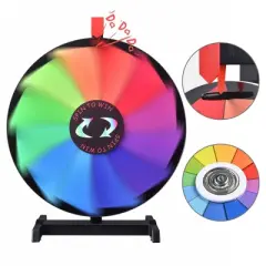 Winspin 12"/15"/18"/24" Spinning Prize Breeze Wheel Wall Mounted Tabletop Colorful Home Trade Show Carnival Game