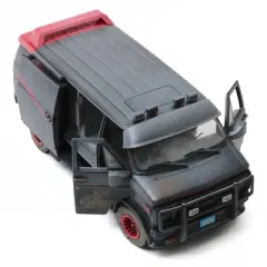 1983 GMC Vandura Black Weathered Version with Bullet Holes "The A-Team" TV Series 1/18 Diecast Model Car by Greenlight