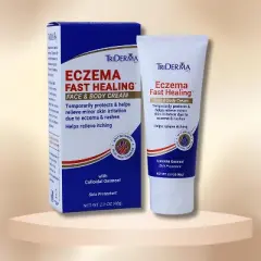 Triderma Eczema Fast Healing Cream (2.2 oz) - Face and Body Cream for Quick Eczema Relief