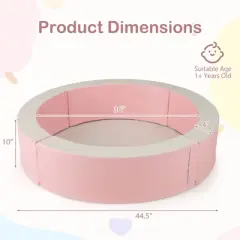 Infans 44.5" x 10" Baby Ball Pit Detachable Foam Ball Pit with 50 Colorful Ocean Balls