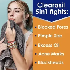Clearasil Stubborn Acne Control 5-In-1 Exfoliating Wash 6.78 Oz