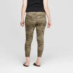 Maternity Camo Print Under Belly Skinny Cropped Jeans - Isabel Maternity by Ingrid & Isabel 