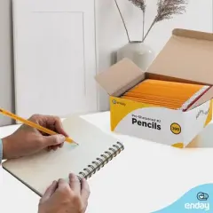 Enday Bulk Box of # 2 Pre-Sharpened Wood Pencils