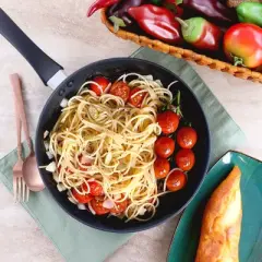 Martha Stewart Everyday Doylestown 12 Inch Nonstick Aluminum Frying Pan in Black