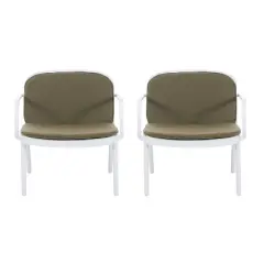 Christopher Knight Home Gudrun Outdoor Polypropylene Club Chair with Water-Resistant Cushion (Set of 2)