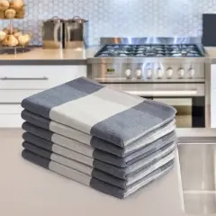 PiccoCasa 6pcs 100% Cotton Kitchen Towel Absorbent Dish Towels for Cleaning
