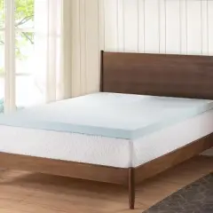 Delara 2 Inch Gel Infused Memory Foam Mattress Topper, Certipur-US Certified, Ventilated Design for Better Airflow