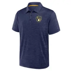 MLB Milwaukee Brewers Men's Heather Polo T-Shirt