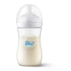 Avent Philips Natural Baby Bottle with Natural Response Nipple - Whales - 9oz/3pk