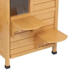 Resenkos Cat Cage, Cat Crate Kennel Enclosure Playpen,2-story Cat Enclosure with Escape Door, Openable Roof, Jumping Platforms, Natural Brown