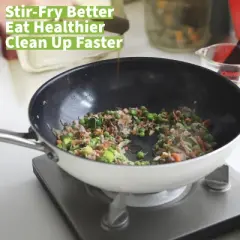 TECHEF ValenCera - 12" Ceramic Nonstick Wok/Stir-Fry Pan with Cover